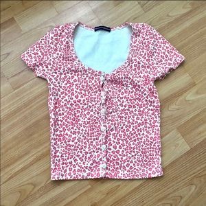 Brandt Melville RARE Pink Cheetah Print Zelly